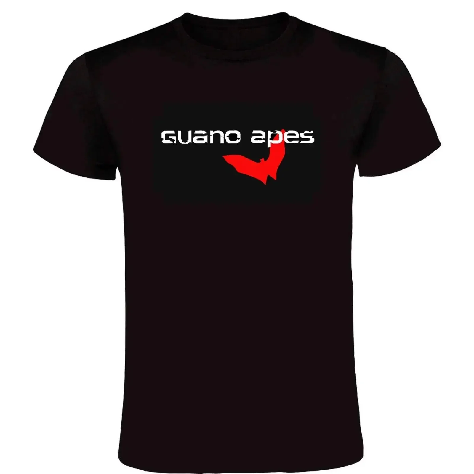 Camiseta Negra Guano Apes, Estilo Vintage, Lavada, para Hombre, Uso Diario, Elegante, Unisex, Ropa de Diseñador, Gráfica, a la Moda