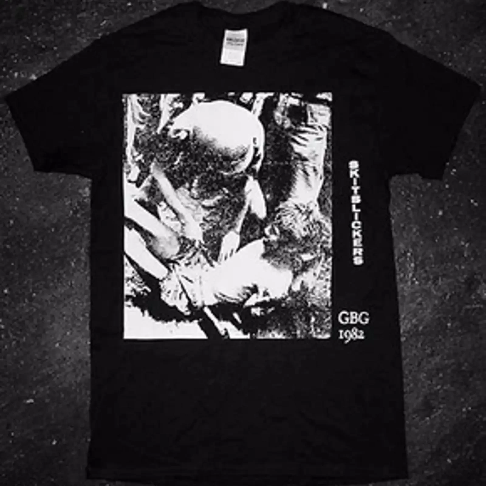 Skitslickers 'GBG 1982' T Shirt punk hardcore discharge cimex shitlickers vintage Washed Top For Everyday Wear streetwear