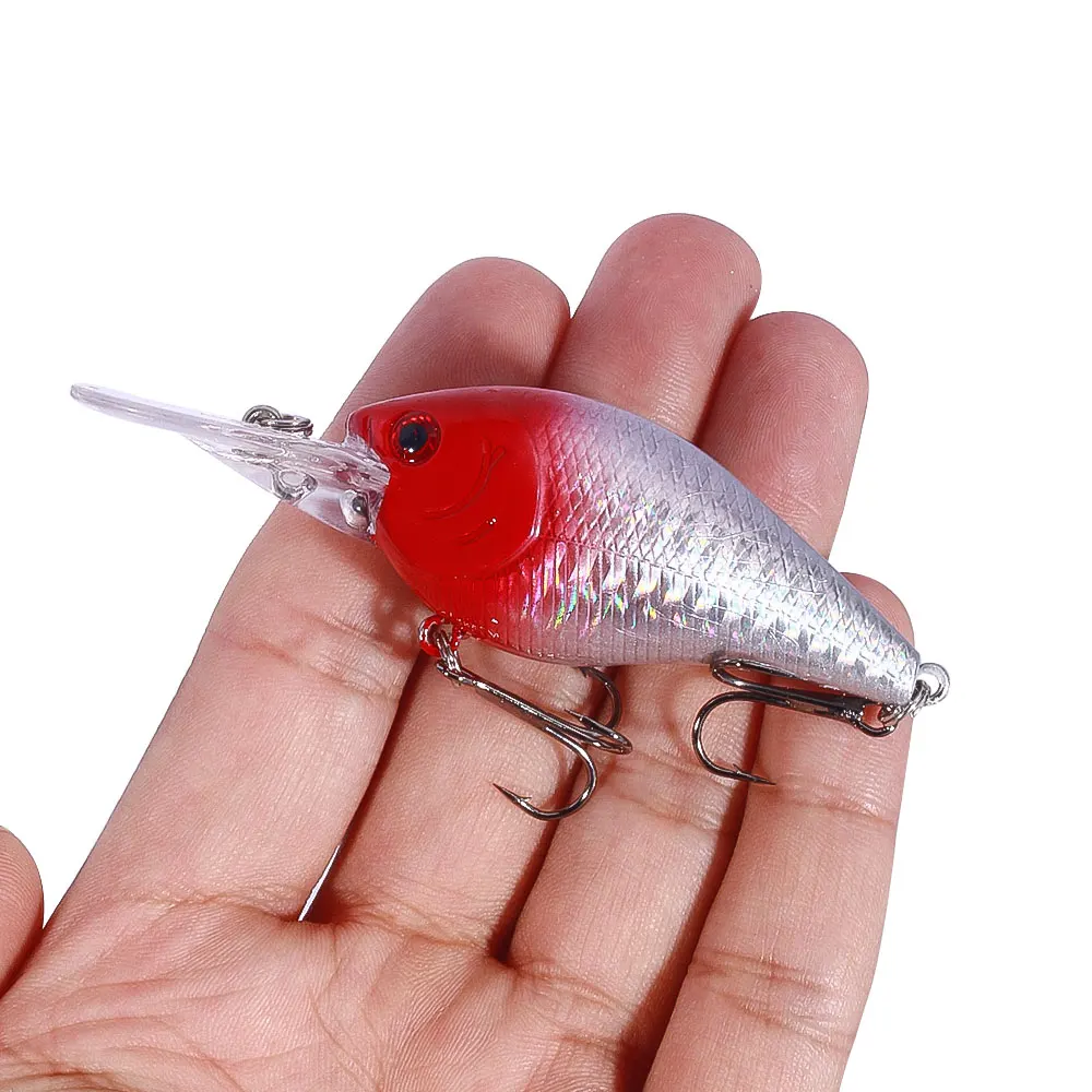 HENGJIA Pesca Crankbait Fishing Lure 8.5CM-15G-6# Artificial Wobblers for Trolling Jerkbait Hard Baits Saltwater Lures