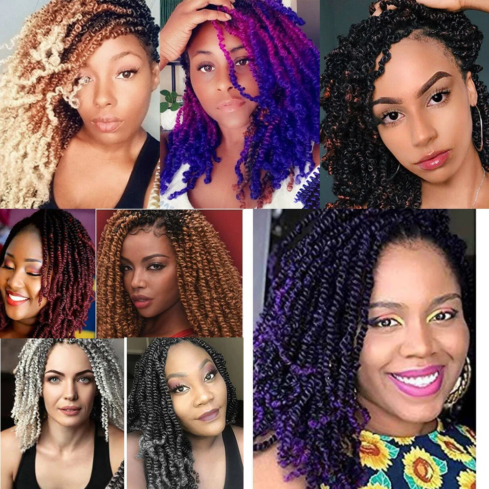 30Strands Short Ombre Jamaican Bounce Fluffy Spring Twist Hair Extensions Beyond Beauty Synthetic Passion Twist Crochet Hair