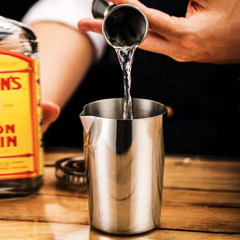 500ML Shaker do koktajli Mikser ze stali nierdzewnej Mieszanie napojów Szklane naczynie barmańskie Mieszanie cyny Barmańskie mieszanie kubka Narzędzie barowe