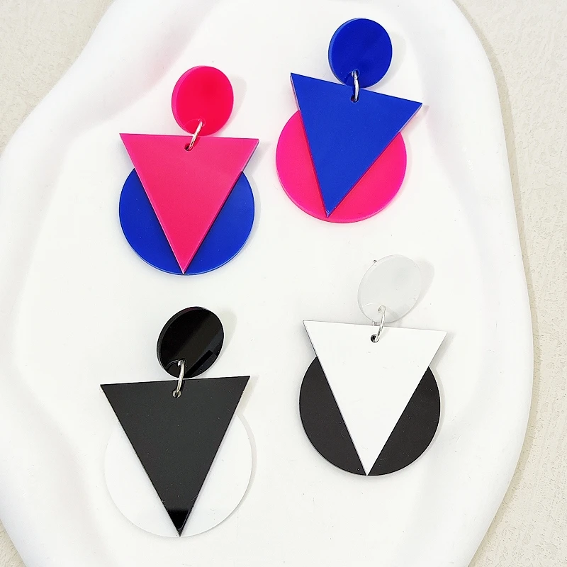 KUGUYS Sample Trendy Triangle Drop Earrings for Women Geometric Jewelry Accessories