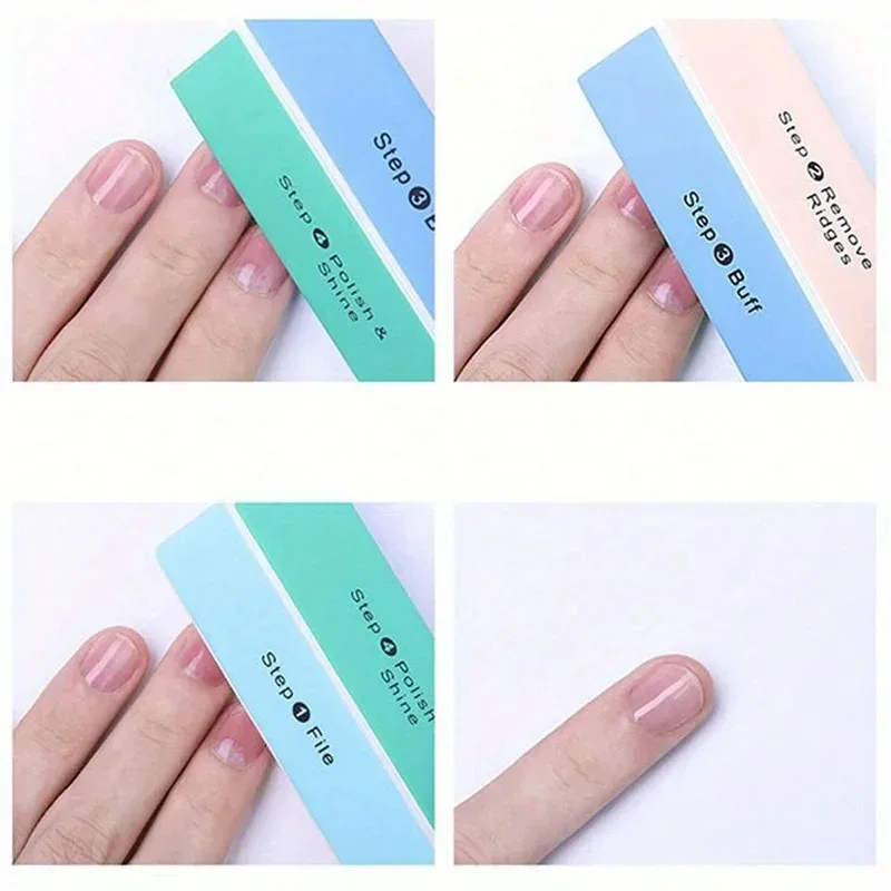 Colorful Nail Buffer Block Set 1/3/5/10Pcs 4-Way Shine Polisher Nail Buffing File Manicure Sanding Tool