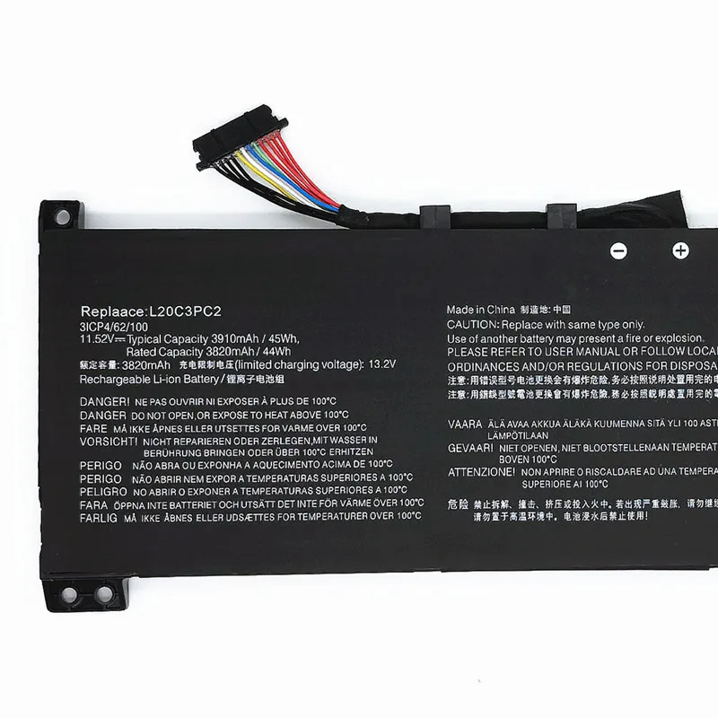 11.52V 44Wh L20C3PC2 Laptop Battery For Lenovo Legion 5-15ACH6A 82NW 15ACH6 82JW 15ACH6H 82JU 15ITH6 82JK 15ITH6H 82JH