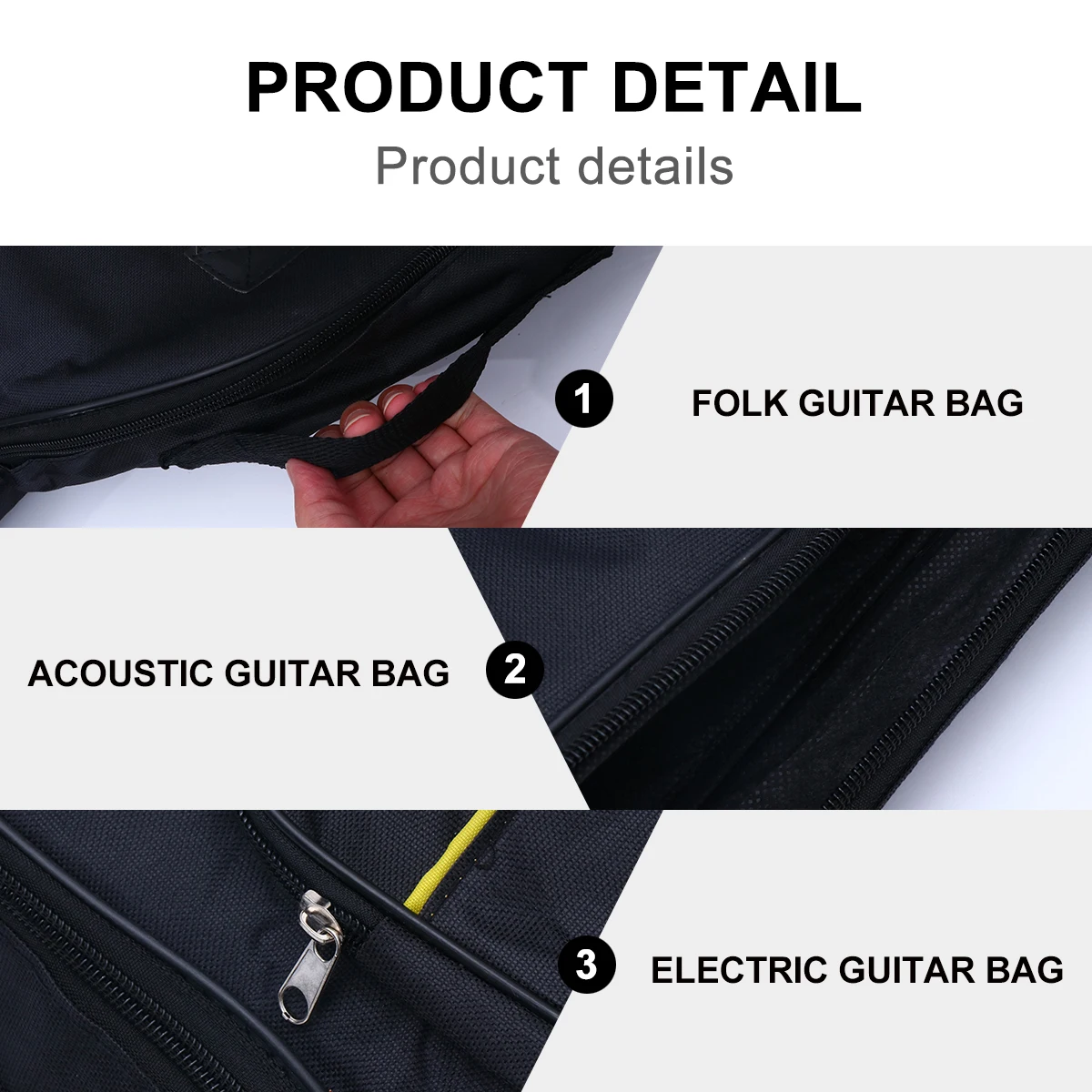 

40 /41 Waterproof Guitar Bag Double Strap Case Electric Oxford Cloth Folk Travel