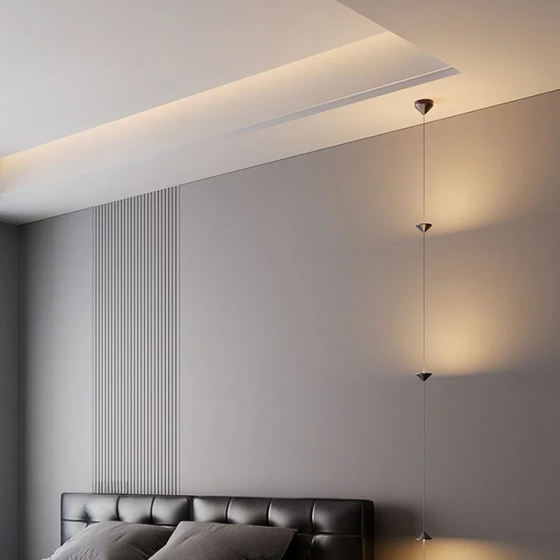 Minimalist floor lamp time hourglass chandelier living room TV wall next to sofa premium atmosphere light