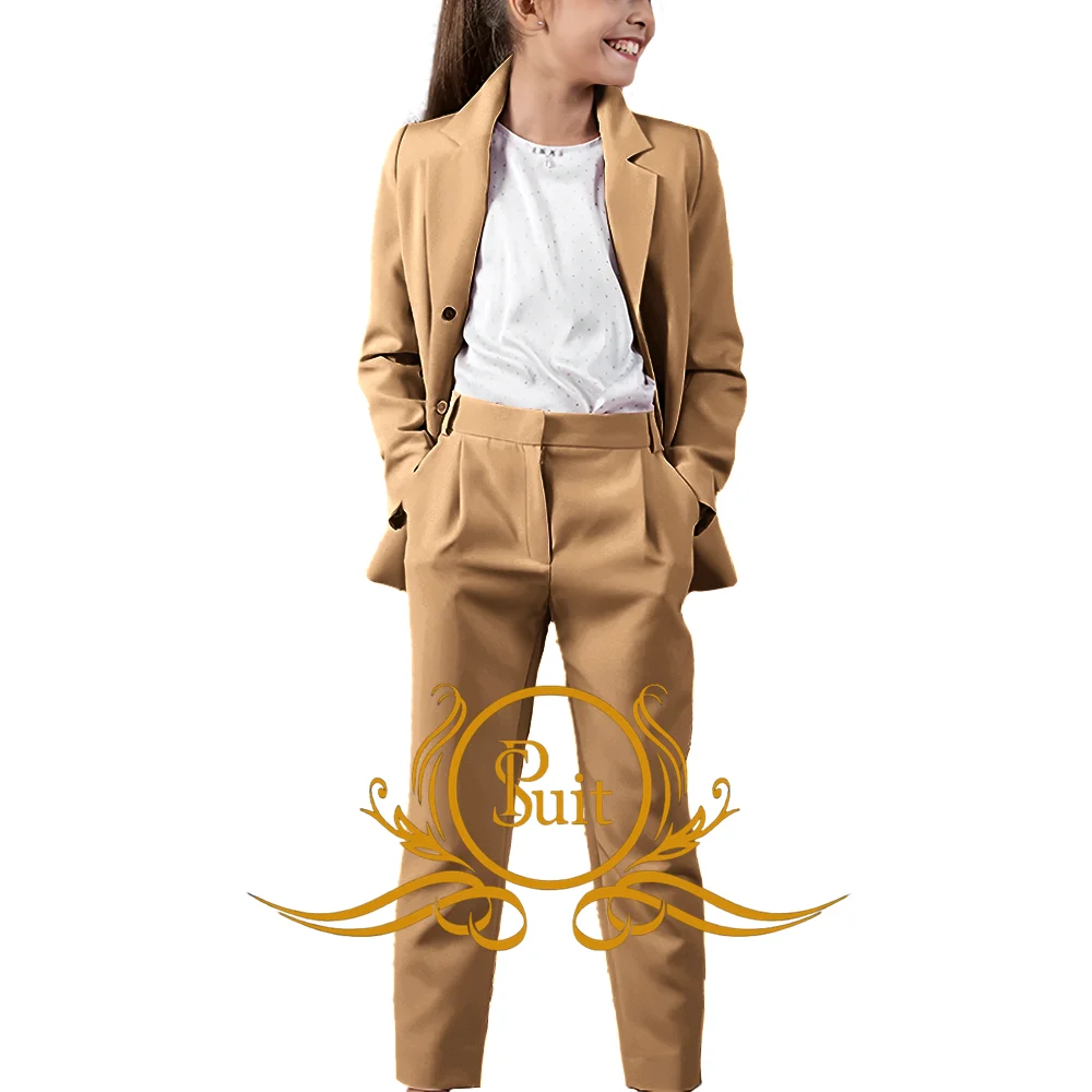 Girls' Suit Jacket+Pants Two Piece Set New Fashion High Quality Girls' Casual Set