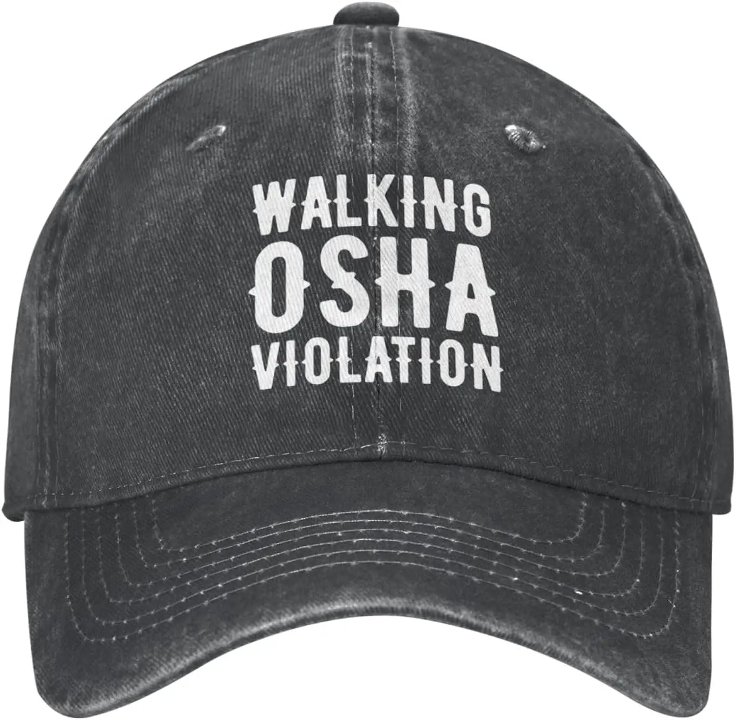 Funny Hat Walking OSHA Violation Hat for Men Baseball Caps Vintage Hats