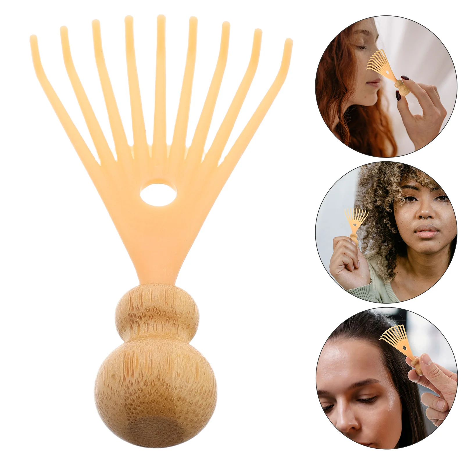 

Compact Beige Head Massager Resin Claw Manual Scalp Comb Handheld Relaxation Tool for Head Neck Massage Scalp Comb