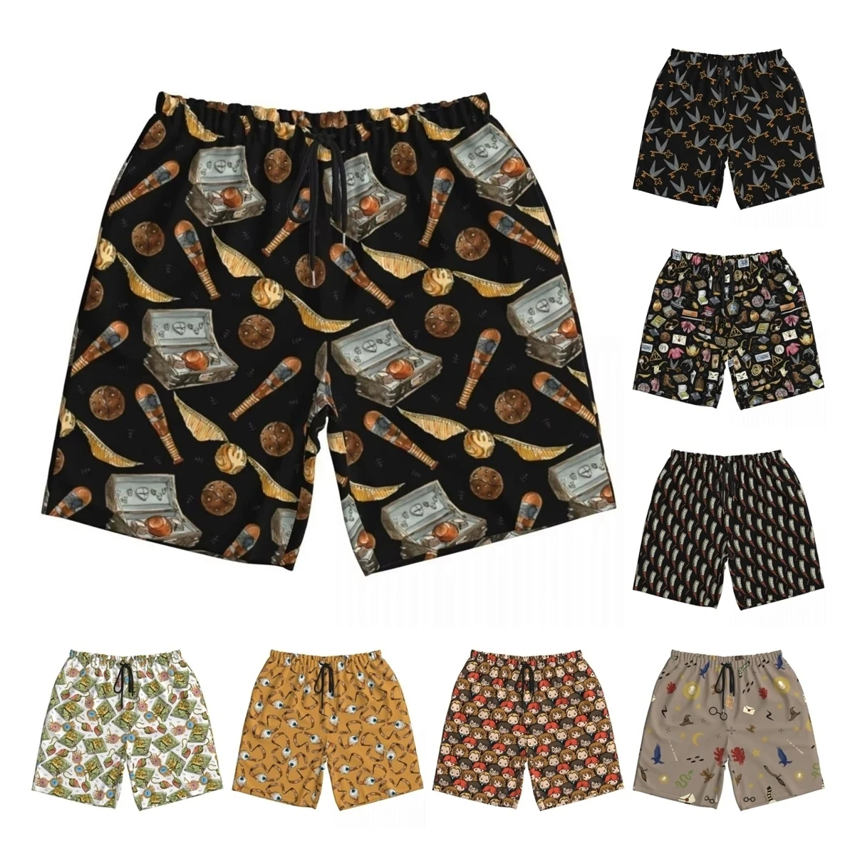 

Harries Movie P-Potters Magic World Swim Брюки Харадзюку Женские плавки Пляжные шорты с принтом Графические летние мужские шорты