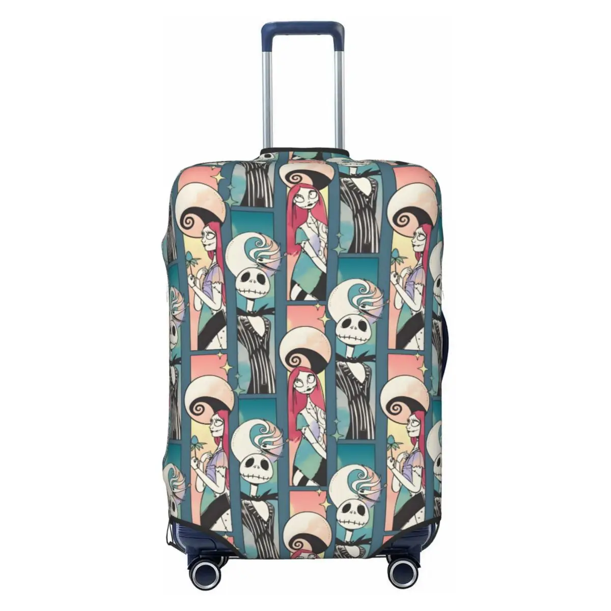 

Custom Fashion Nightmare Before Christmas Jack Skellington Sally Luggage Cover Protector Washable Sally Travel Suitcase Covers