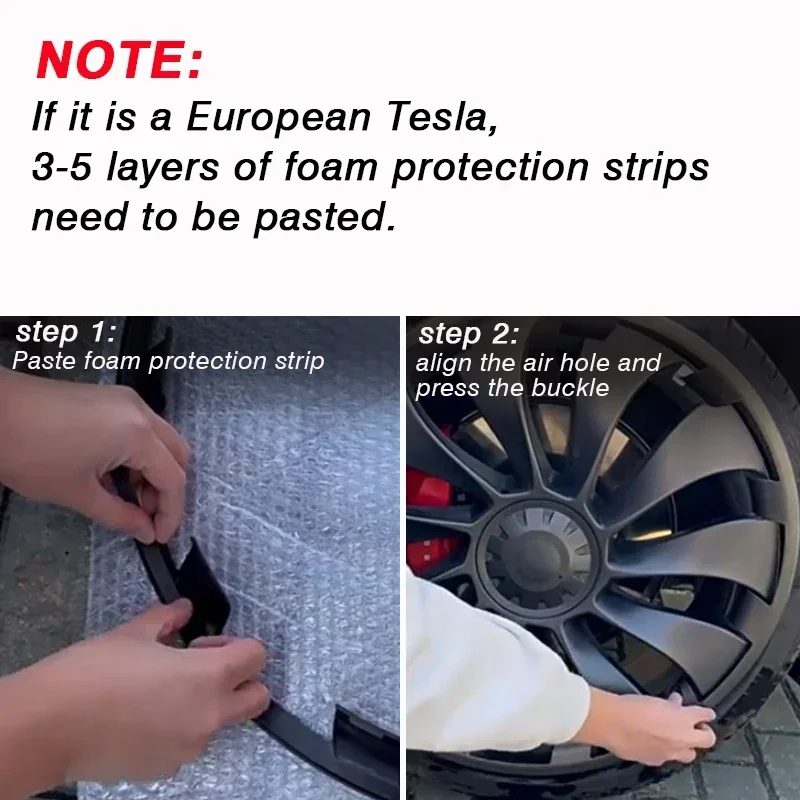 For Tesla Model Y 21 Inch Rim Wheel Hub Protection Patch Protectors ABS Wheel Guard Covers Accessories Auto Exterior 2018-2024