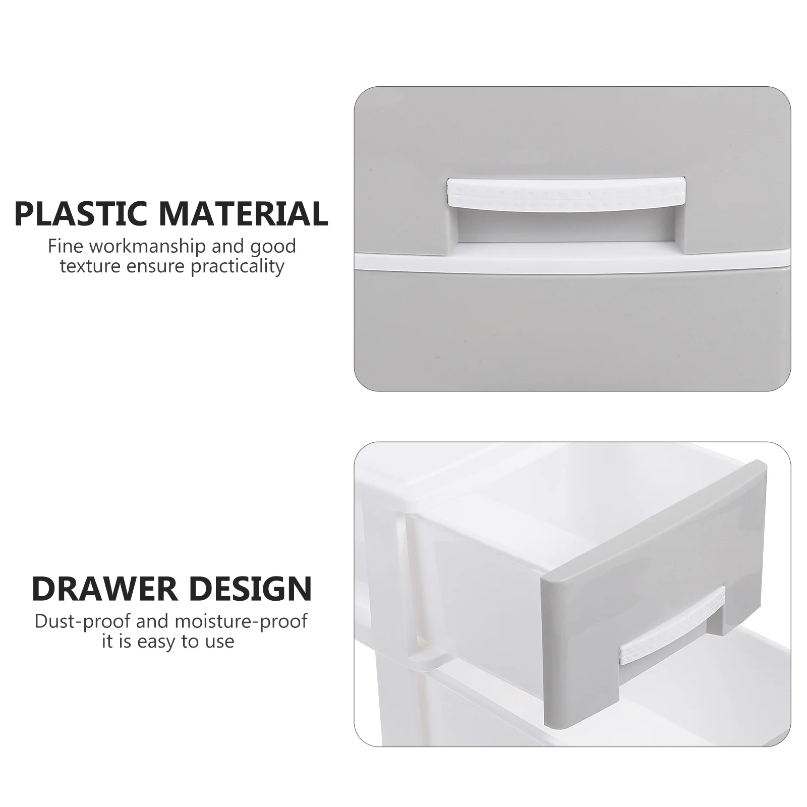 Desktop Storage Holder with Two Layers Drawer Design Organizing Box for Jewelry Cosmetics Daily Essentials Home Office Tabletop