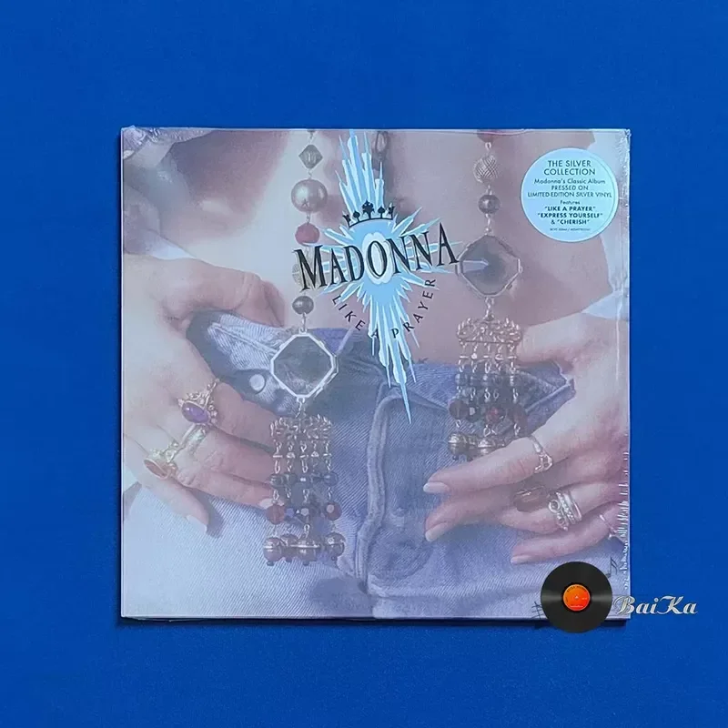 Pegamento Plateado para Discos de Vinilo, Estilo Madonna Like A Prayer LP