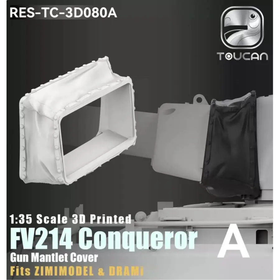 TOUCAN TC3D080A 1/35 3D Printed FV214 Conqueror Gun Mantlet Cover Fits DRAMI&ZIMIMODEL