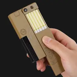 2 IN 1 Multifunction Outdoor EDC Folding Inflatable Lighter Slim Cigarette Box Camping Hiking Tools