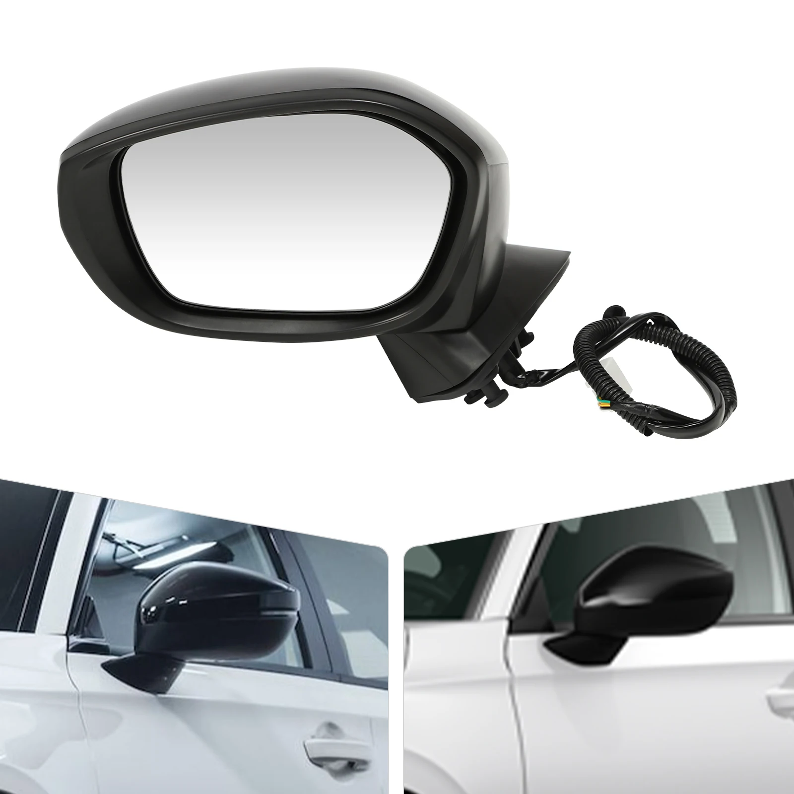 

Black Left Driver Side Mirror 7 Pins Rear View Mirror With Blind Spot For Honda Civic 2022-2023 LH
