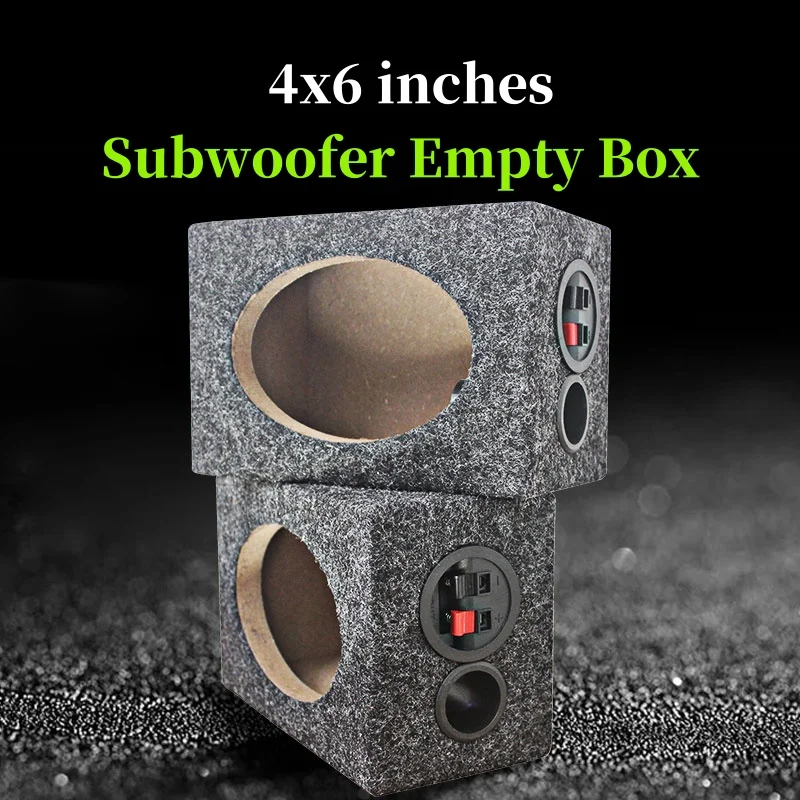 

4x6 inch 9.3cm * 14.3cm Subwoofer Empty Box,DIY Car/Home Passive Bass Speaker Box, 2Piece Wooden Woofer Box Body,Bass Sound Box