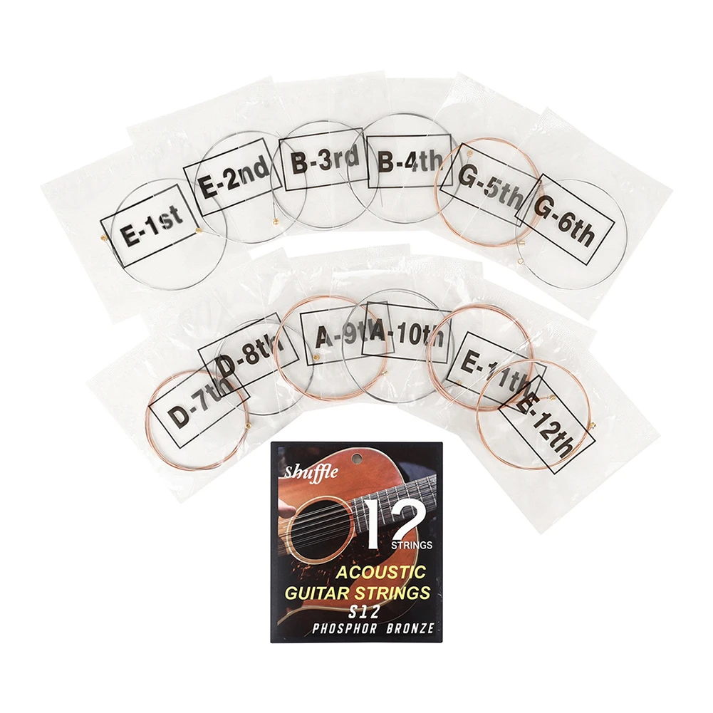 New Strings Guitar Strings 12 String Guitar Strings 12.7*11*1.6cm Improved Tuning Accuracy Increased Stability