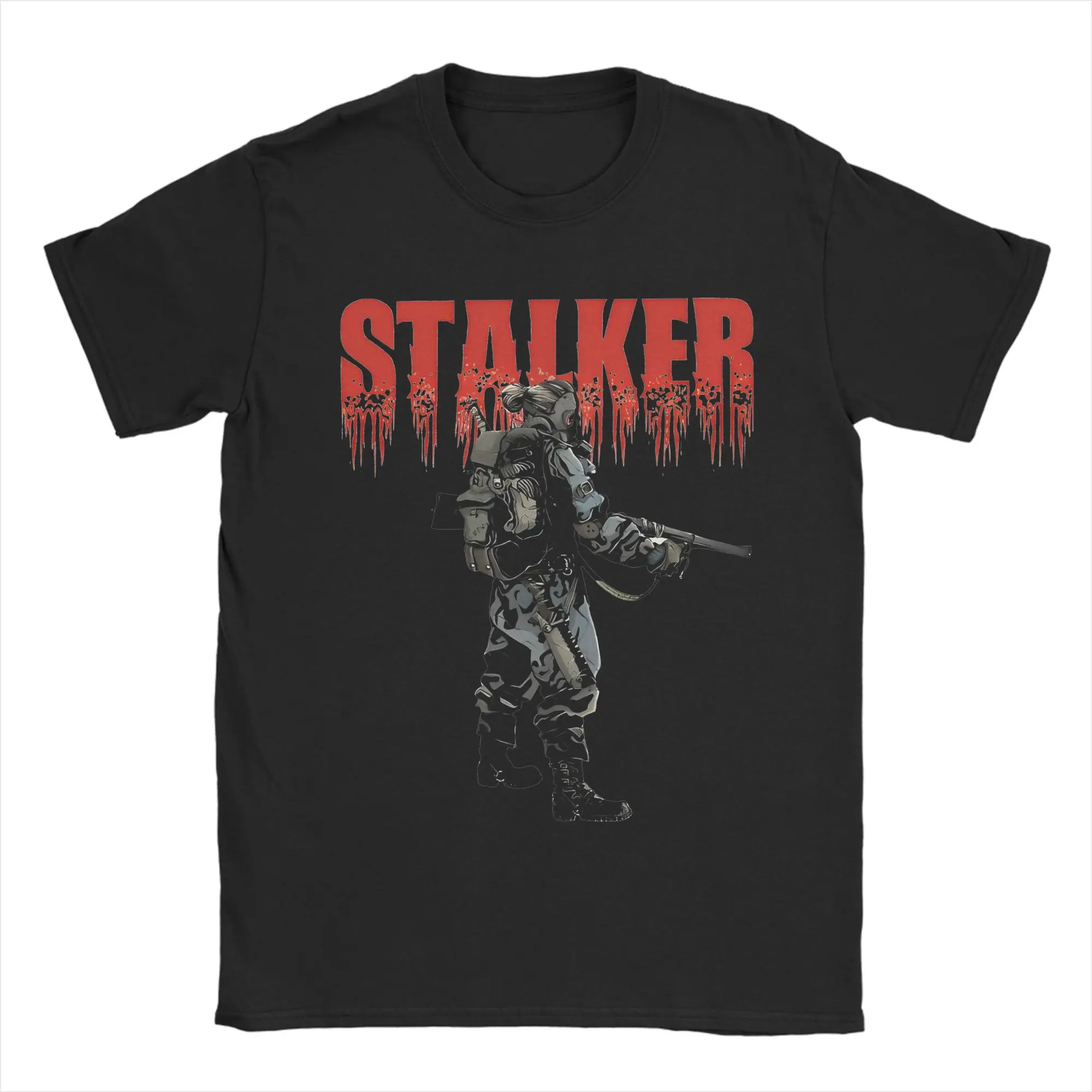 Leisure Stalker 2 Game T-Shirt Unisex 100%Cotton Short Sleeve  Round Neck Summer Tops