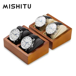 MISHITU Premium Solid Wood Watch Display Stand Props Storage Box for Bracelet Wrist Watch Showcase Jewelry Display Case For Men