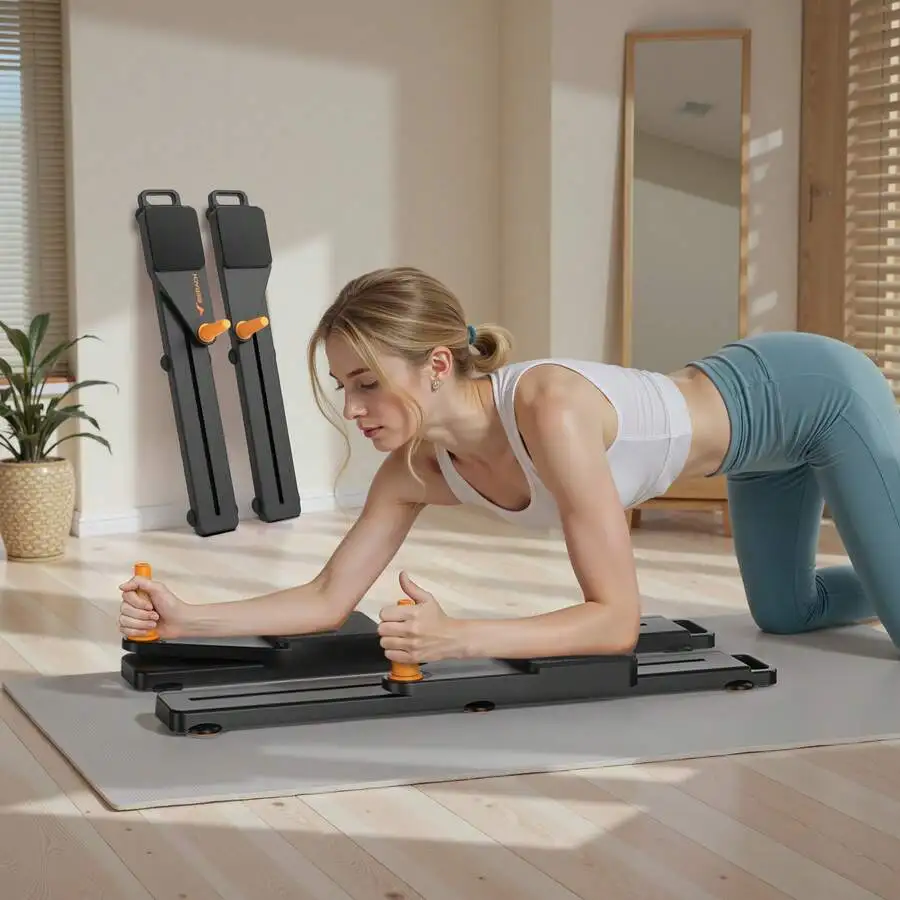 Pilates Board, Multifunctional Abdominal Plate, Detachable Ab Trainer Machine With Anti-Slip And Quiet Design, Portable Pilates