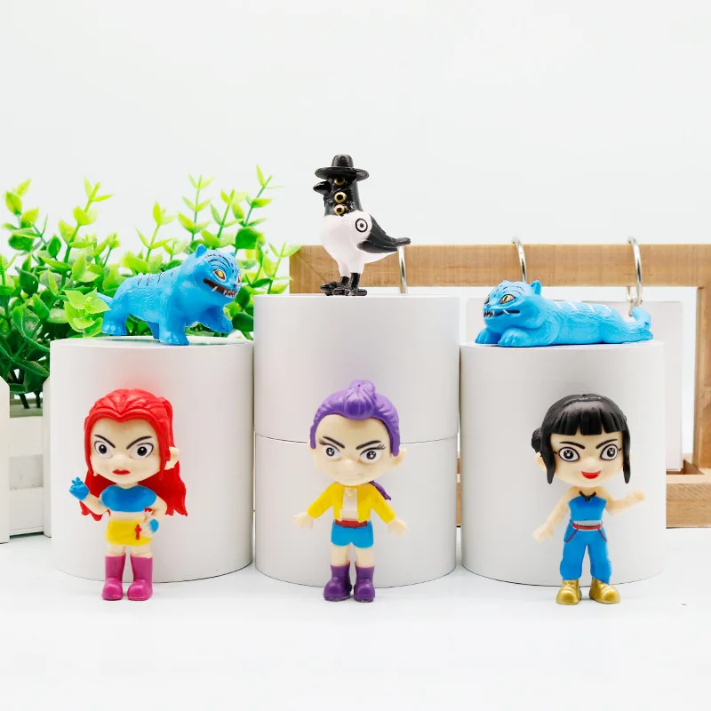 Anime Kpop Demons Hunters Tiger Magpie Action Figure Style Doll Model Anime Games Collectible Ornament Toy for Kid Birthday Gift