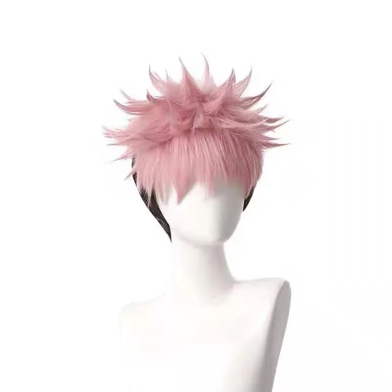 HAIRJOY Synthetische Haarperücke Jujutsu Kaisen Itadori Yuji Cosplay Perücke Ryomen Sukuna Cosplay Perücke Rosennetz – Detail 8
