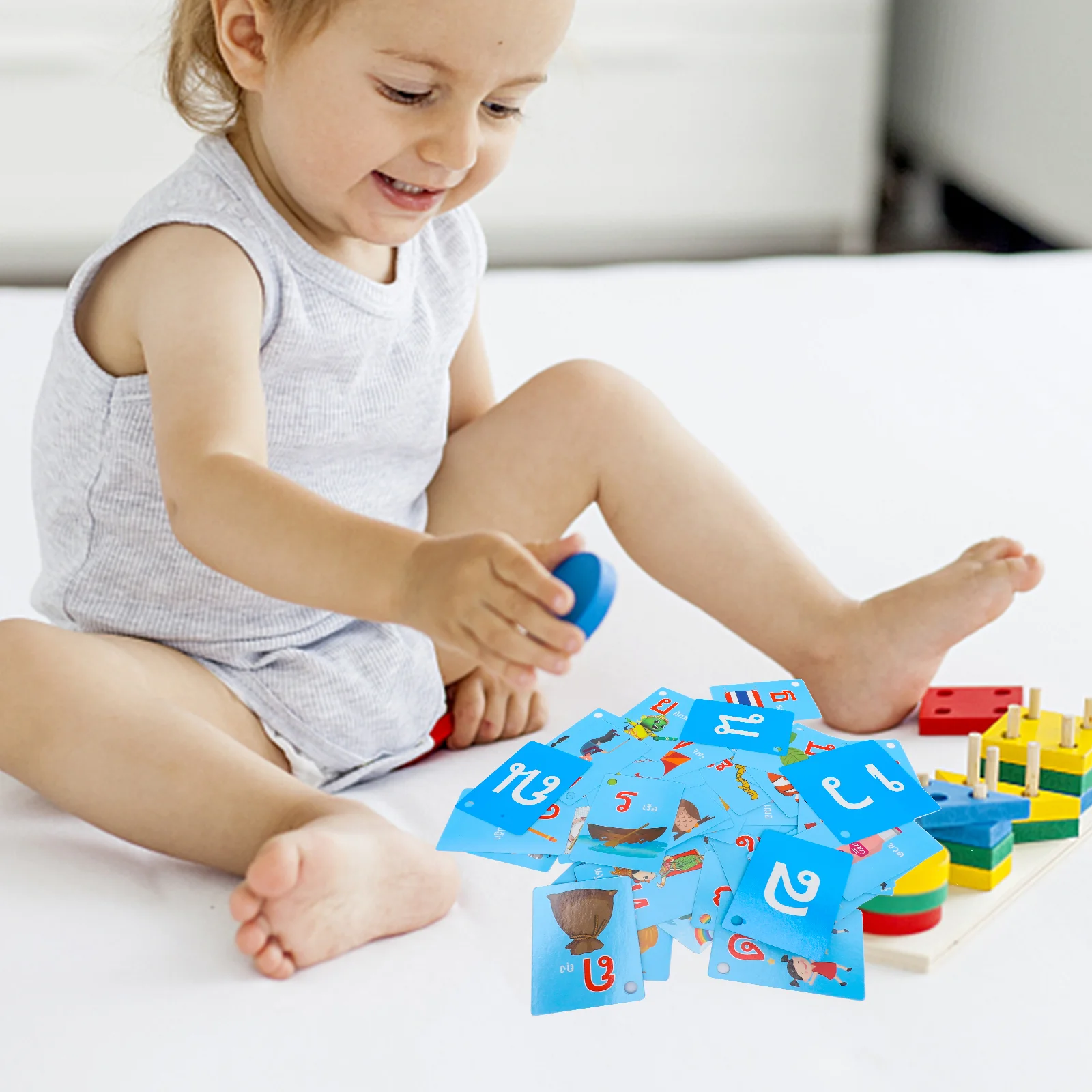 90 pezzi di vocabolario flash card bambini che imparano giocattoli alfabeto carta vetrata lettere bambino in età prescolare aiuti educativi lettura precoce