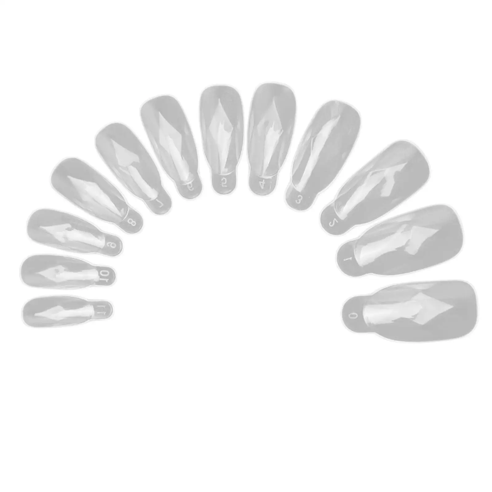 12 Dual Forms Fingernail Tips Diamond Shape Manicure for Home Use