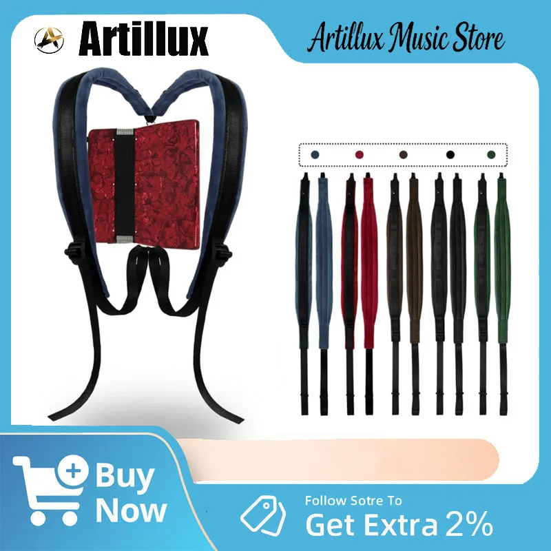 

16-120 Bass Accordion Strap Adjustable Professional Universal Double Shoulder Straps Nylon Portable Accordion Accessoires