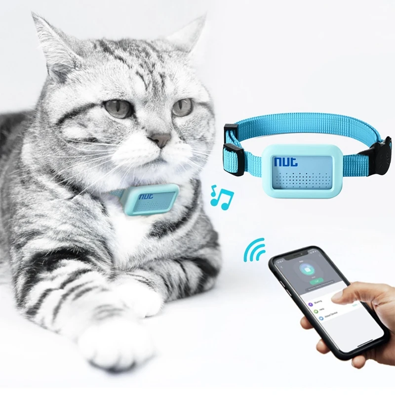 Nut Waterproof Bluetooth GPS Pet Locator Anti-Lost Collar Dog Cat Smart Positioning Tracker Positioning Tracking Locating