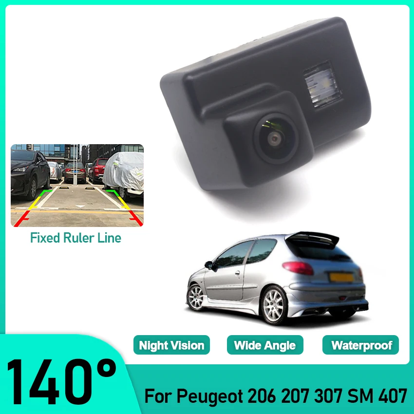 

CCD HD Car Rear View Reverse Camera Parking Backup Parking Assistance HD Camera Waterproof IP67 For Peugeot 206 207 307 SM 407