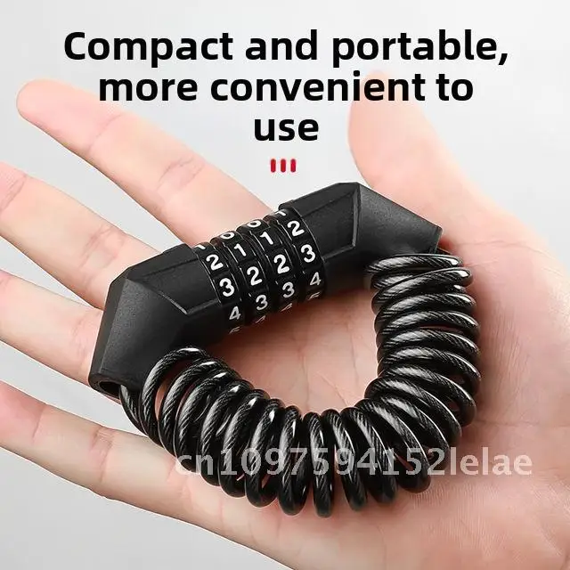 

Портативный мини-замок-цепочка для горного велосипеда, мотоцикла, электромобиля - противоугонный стальной замок для шлема с паролем