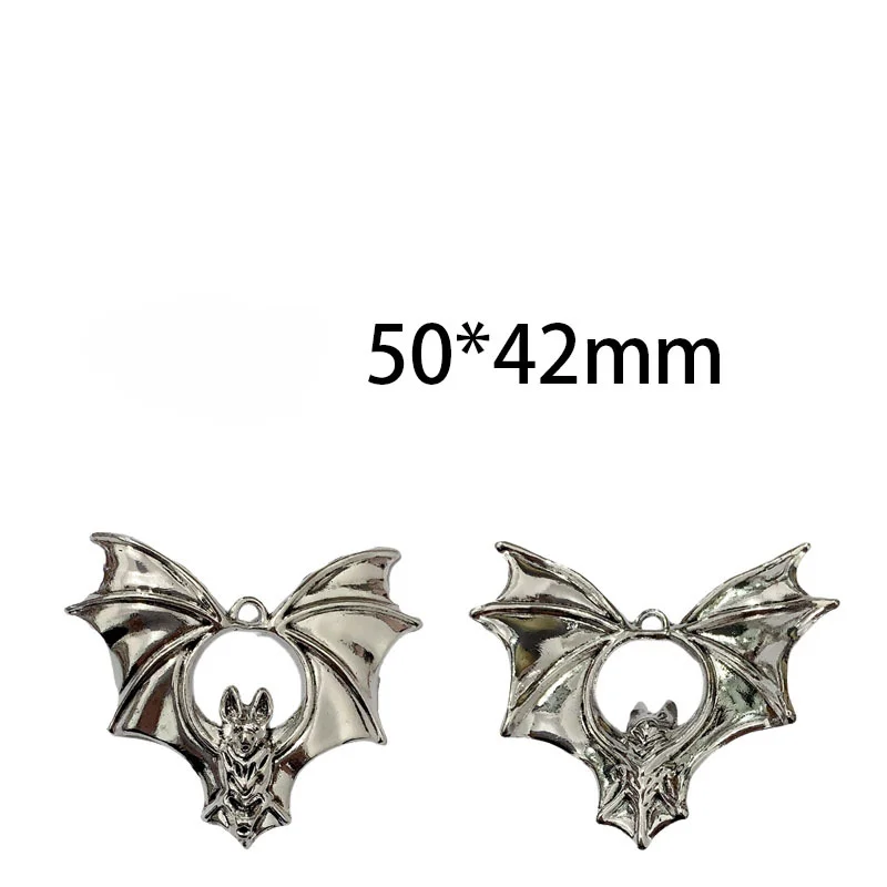 20Pcs 50*42mm Punk GothicCute Bat Charms Alloy Pendent For Jewelry Making Diy Earring Keychain Handmade Accessories Supplies