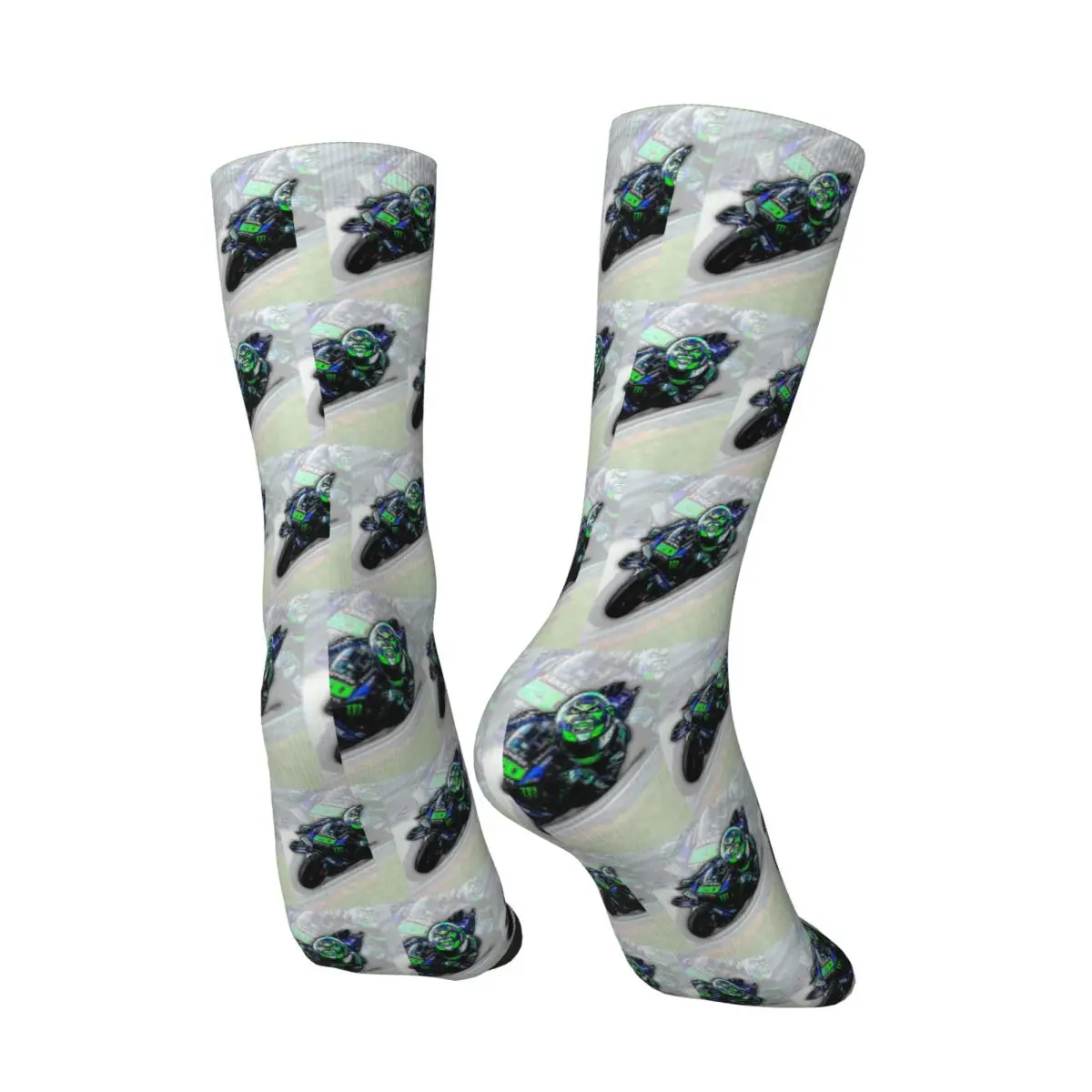 All Seasons Fabio Quartararo French Motorcycle Racer Socks Harajuku Sport Middle Tube Socks High Quality Stockings for Men Women