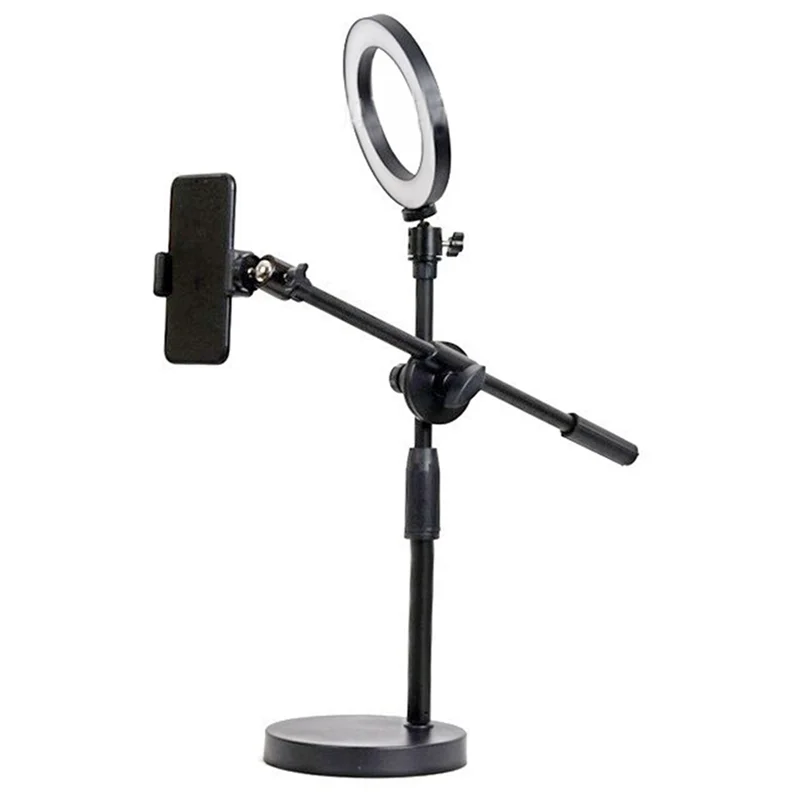 

Elevated Tripod with Ring Light Desktop Desktop Shooting Stand Tripod with Mobile Phone Holder Cantilever HOT