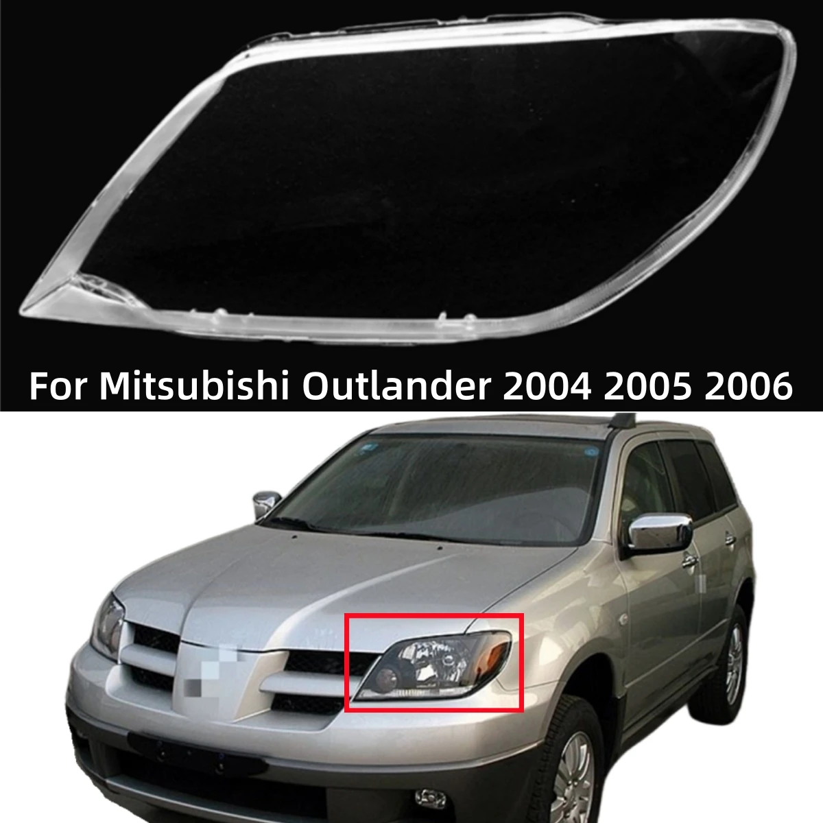 

For Mitsubishi Outlander 2004 2005 2006 Car Accessory Products Glass Headlights Replace The Original Lens