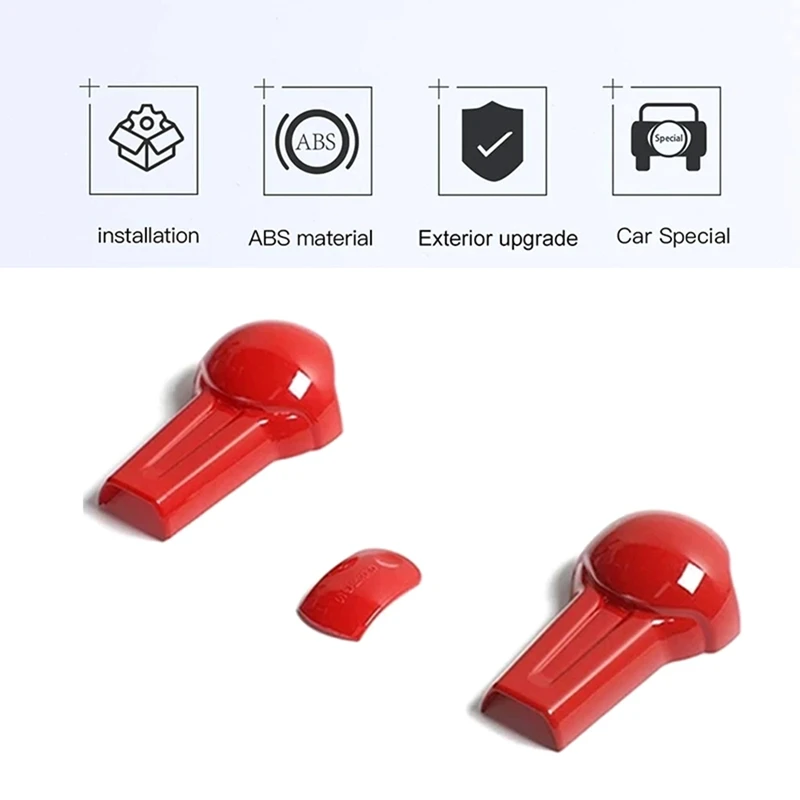 Gear Shift Knob Cover Kit Trim For Ford Mustang 2015-2023 Gearbox Head Cover Replacement Parts