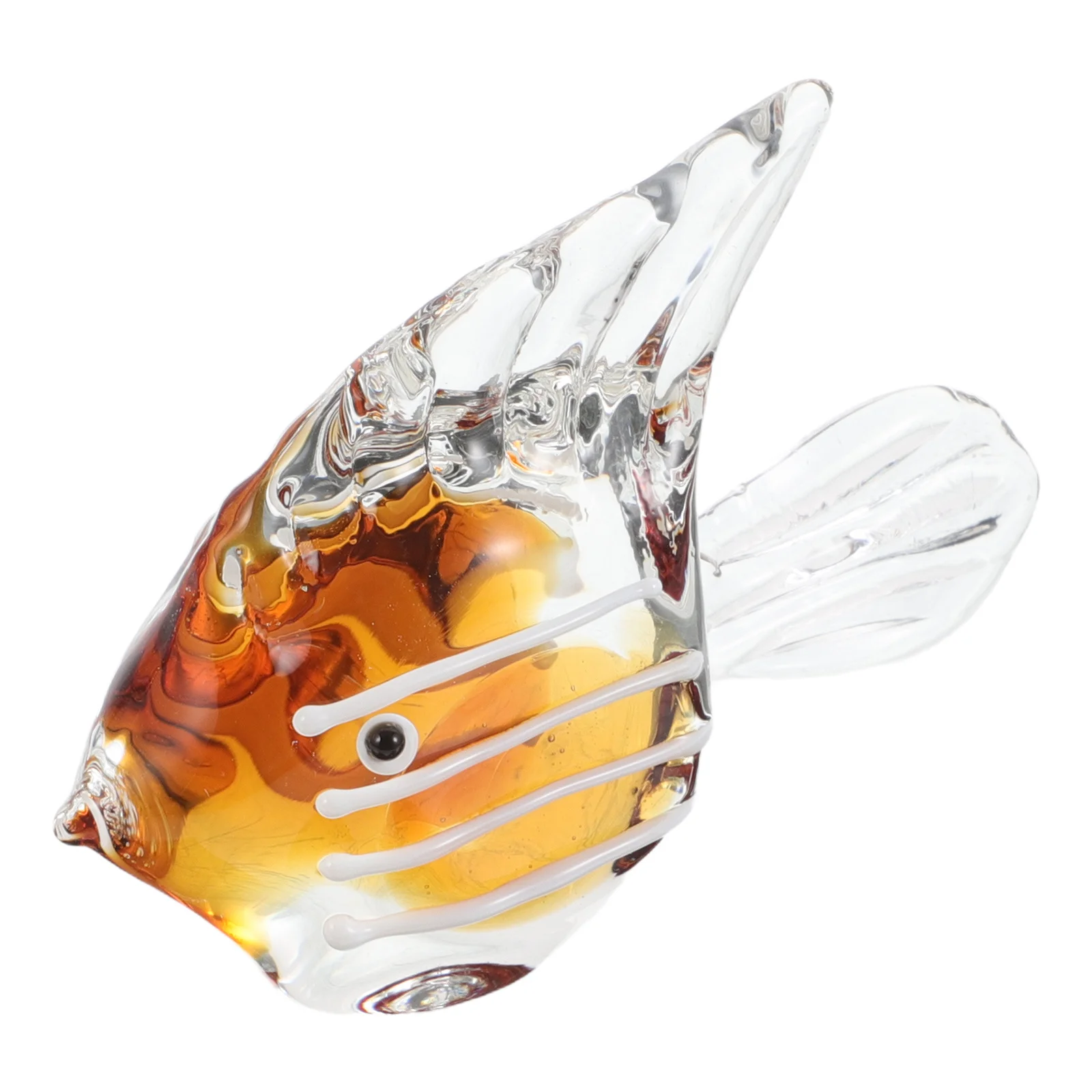 

Ocean Inspired Glass Fish Statue Crafted with Vibrant Colors for Coastal Themed Spaces - Hand Blown Marine Decor Aquarium Art