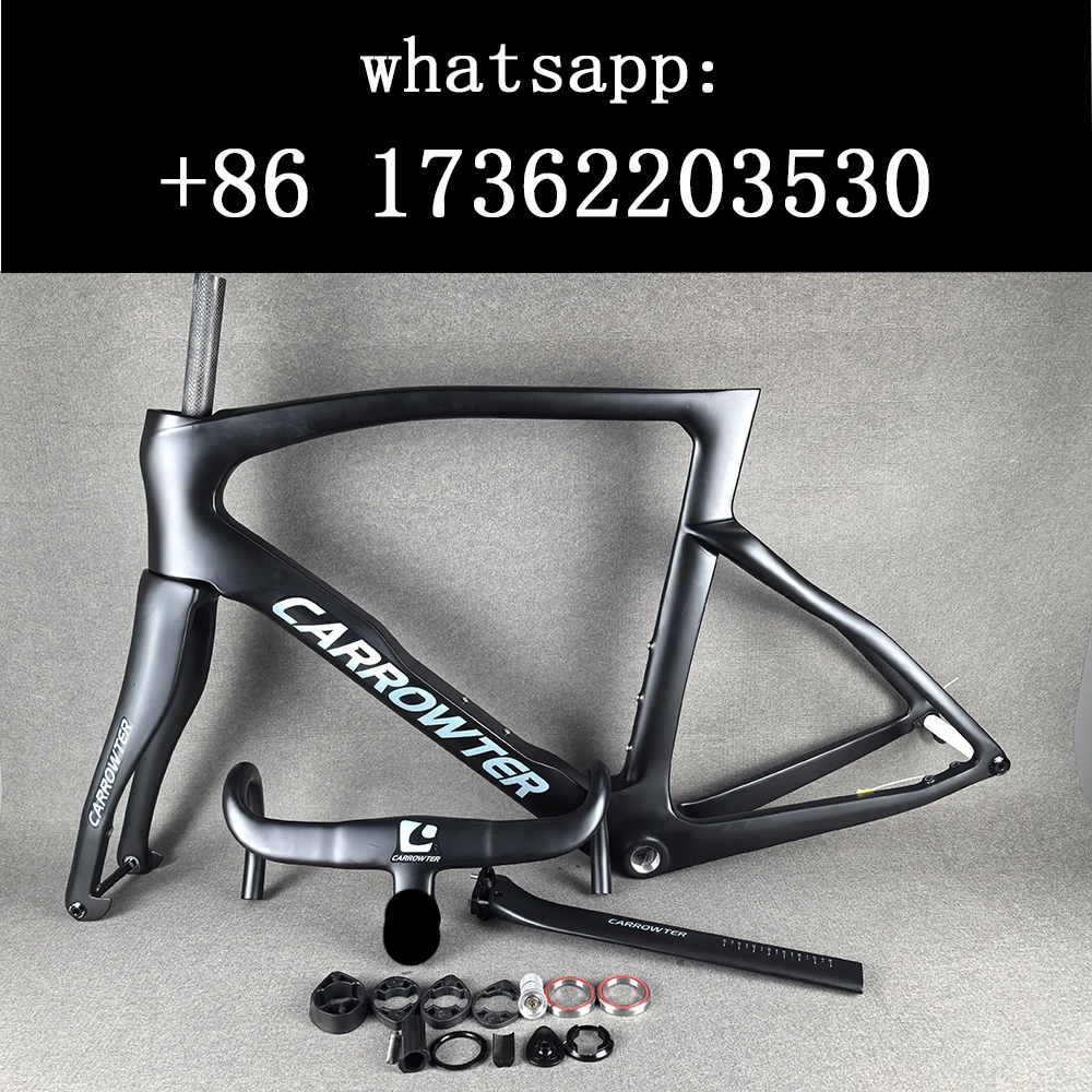 100 colors F14 Carbon Bicycle Frames Black F14 Frame 1K Carbon Road Bike Framesset with Fork Seatpost Clamp Headset Handleba