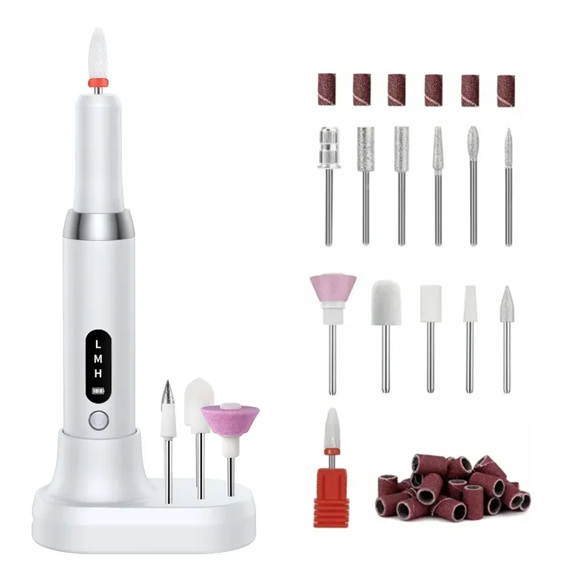 

Electric Nail Polisher Drill Bits Professional Nails Grinding Polishing Dead Skin Removal Art Sanding File Pen Manicure Machine