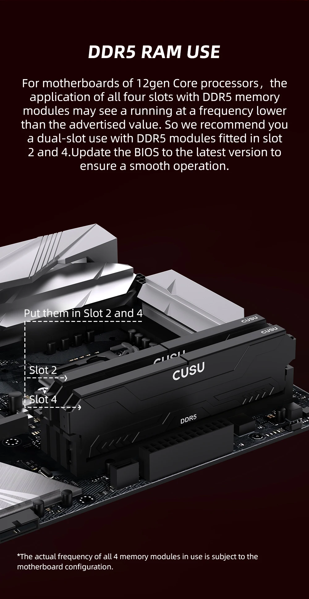 CUSU DDR5 메모리 RAM 32GB 16GB X2 4800MHz 5600MHz 6000MHz 6400MHz