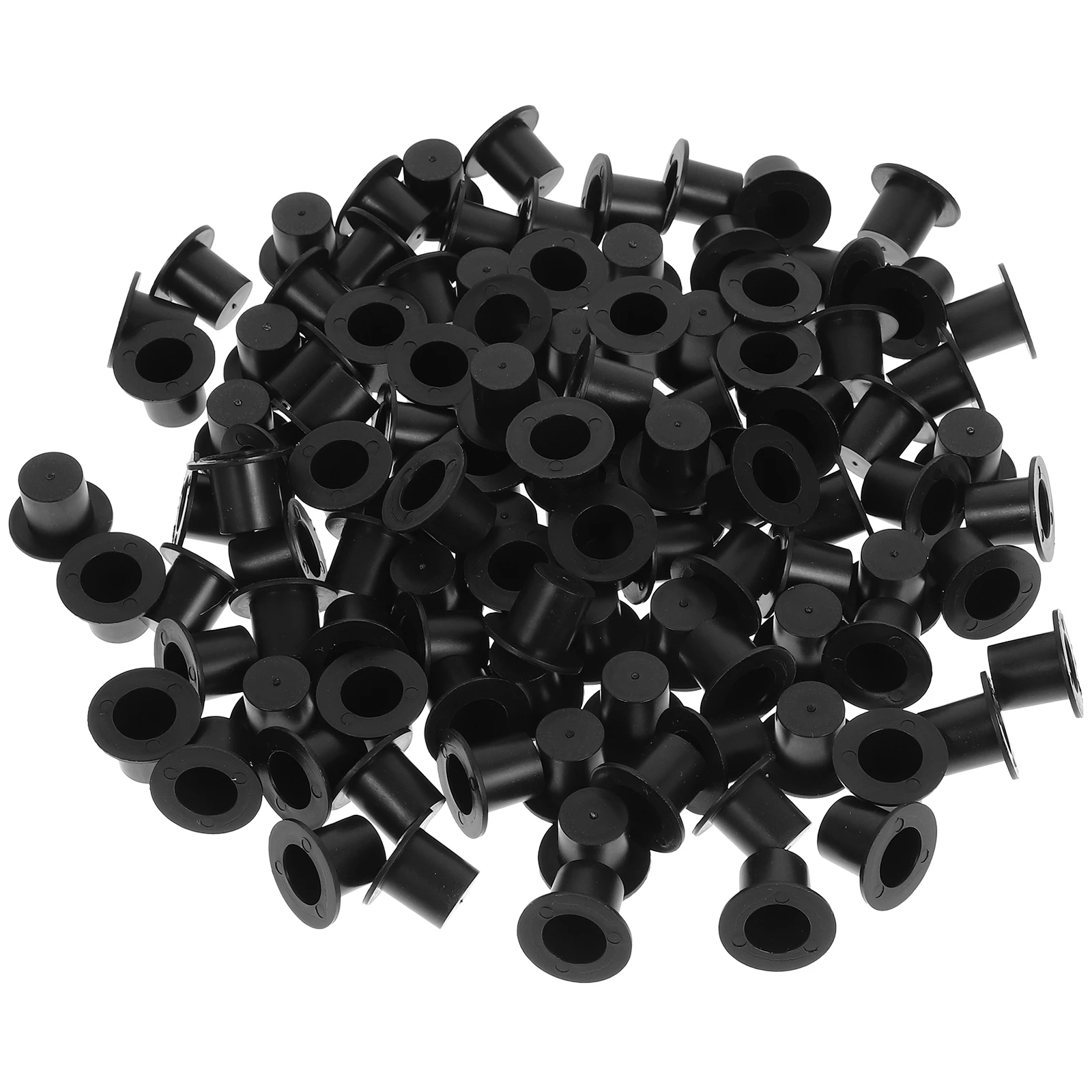 

120 Pcs Mini Top Hats Small Decorative Clown Hat Jewelry Plastic DIY Crafts Accessories Kids Party Home Decor Black Size