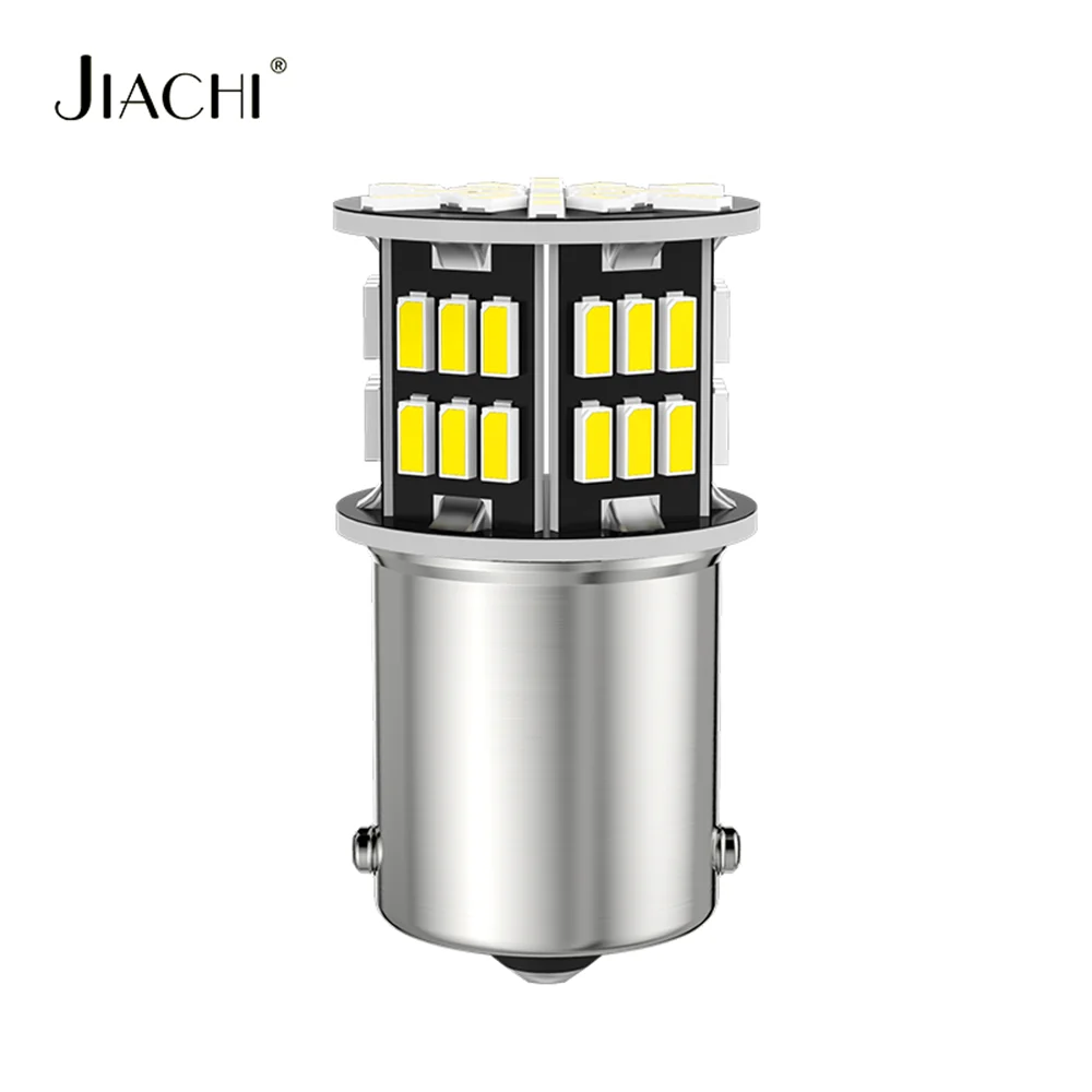 JIACHI 100PCS Customization 6000k BA15S 1156 Turn Signal Light Auto Car P21W PY21W BAU15S Led Bulb Reversing Lamp For KIA 12-24v