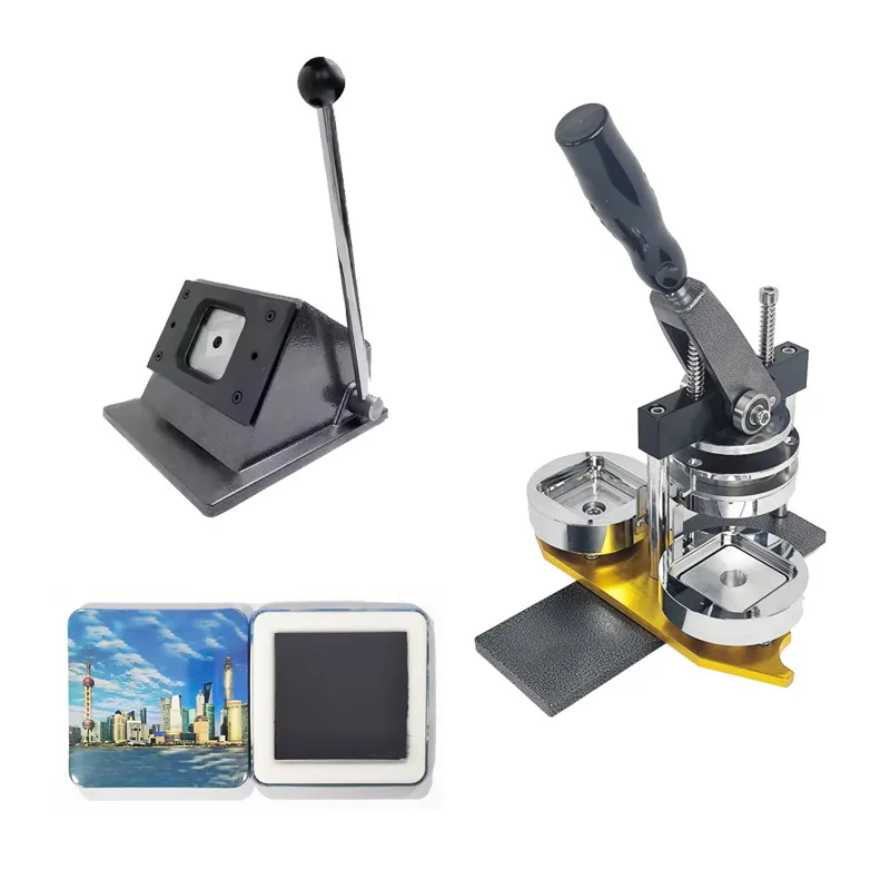 

CX-55 50*50mm 2*2 Inch Square Fridge Magnet Making Machine Button Magnet Making Machine With PVC Card Cutter