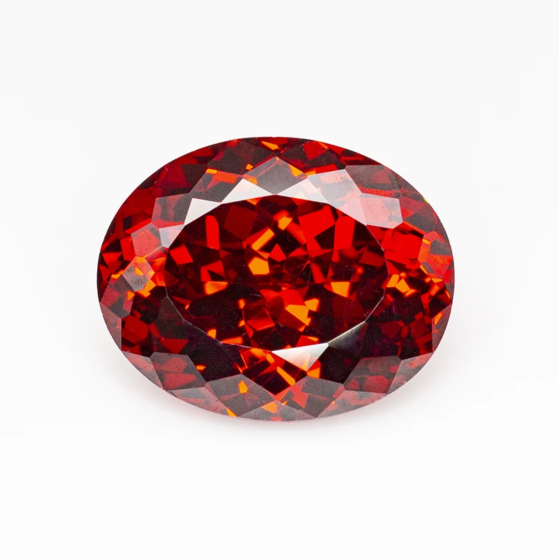 Red Color Oval 100 Faceted Cut Cubic Zirconia Lab Zircon CZ 4K Cutting 5A+ Quality for Jewelry Making