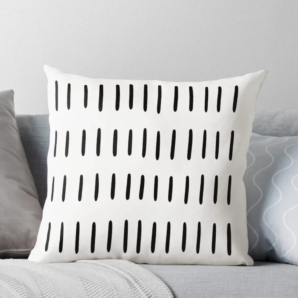 

Nordic Hand painted Scandi Lines Minimalist Black and White Skandi Scandinavian Pattern Throw Pillow pillow cover christmas