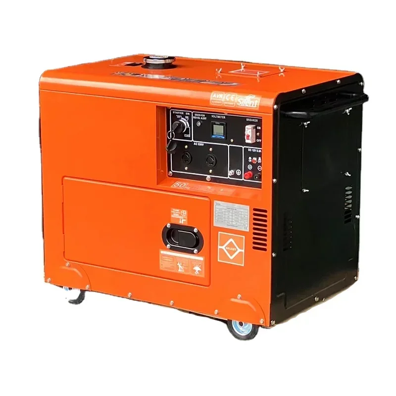 Silent Generator Single Phase Sound Proof Generator 50hz 60hz 10kva Hubei Titan Digital Panel 1 Year Or 1000 Hours