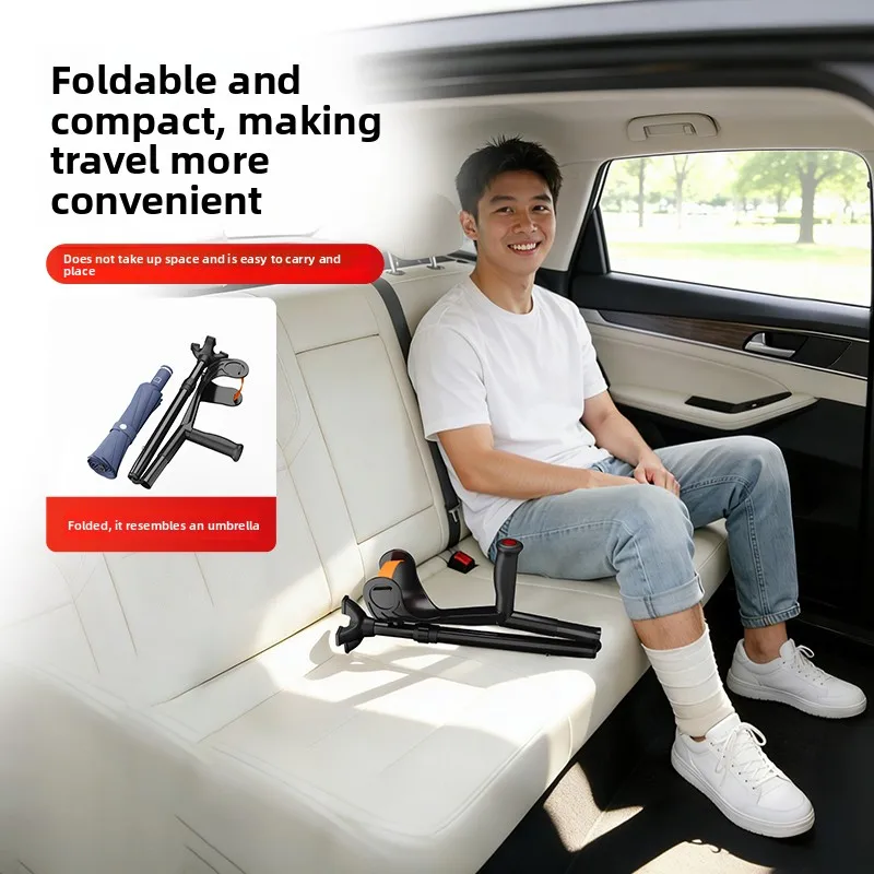 Adult Forearm Crutches Fold Telescopic Elbow Support Crutches Forearm Lightweight Adjustable with Rubber Handles Walking Sticks